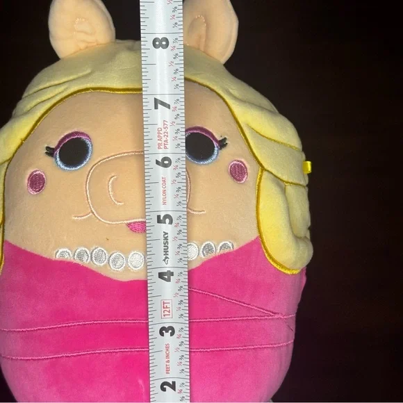 Disney Muppets Miss Piggy Squishmallow Plush 6x8 Pink Kawaii Soft Toy - Picture 9 of 9